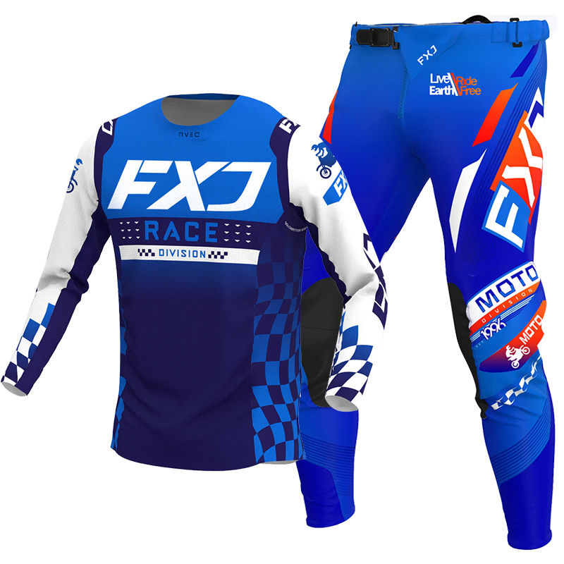 2025 FXJ motocross jersey and  - Motorcycle Gear Blue recensie en prijs