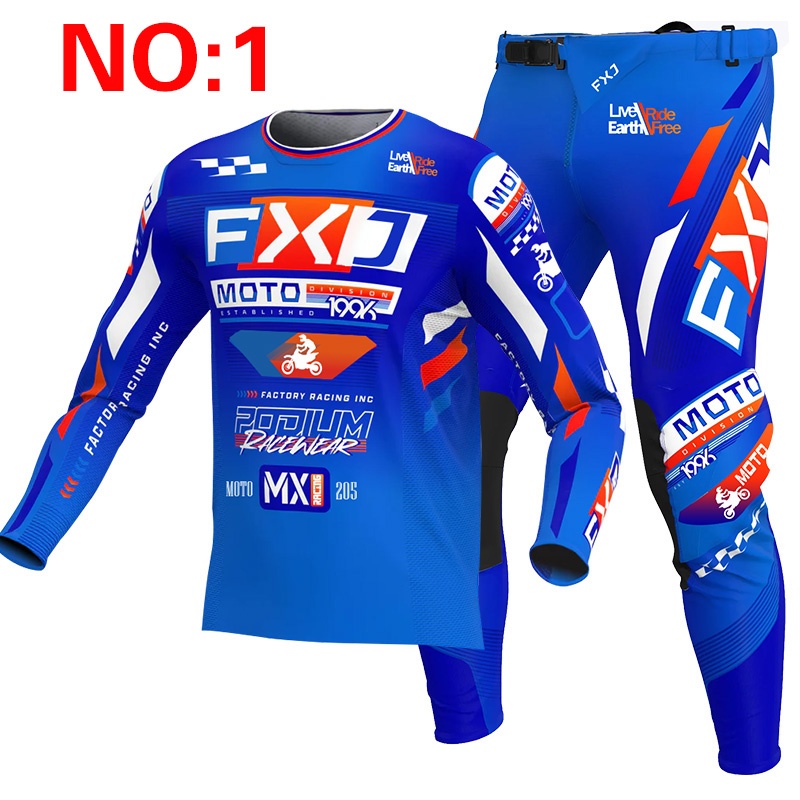 2025 FXJ motocross jersey and  - Motorcycle Gear Blue recensie en prijs