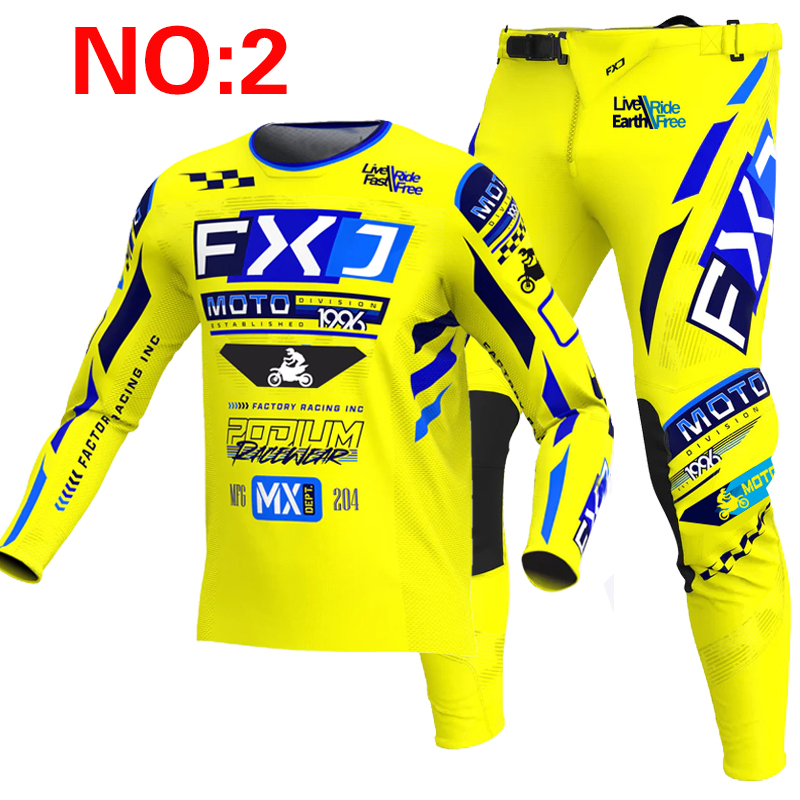 2025 FXJ motocross jersey and  - Motorcycle Gear Blue recensie en prijs