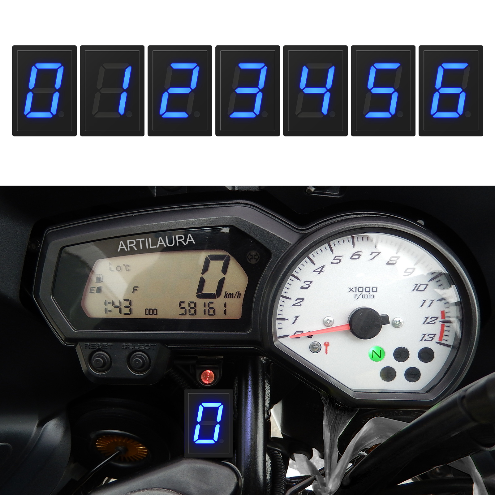 Super 6 Speed Display Universa - Motorcycle Gear Blue recensie en prijs